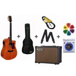 ARS NOVA AN-450 CEQ Electro-Acoustic Player Pack - Zestaw gitara z piecykiem akustycznym i tunerem
