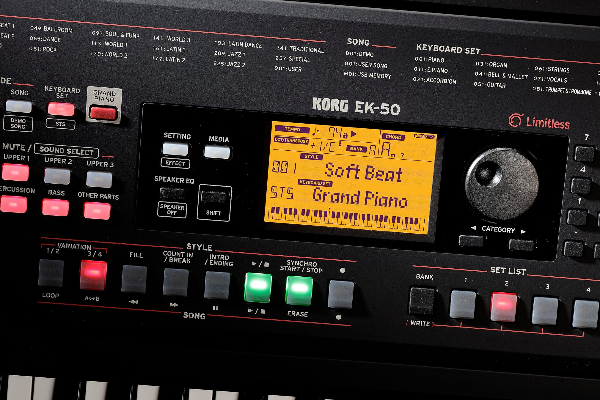 KORG EK-50L - Entertainer Keyboard EK50L Limitless / Aranżer / MP3 Player EK50 L