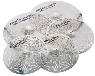 Millenium Still Series LOW VOLUME Cymbal Set Briliant - Zestaw talerzy perkusyjnych do ćwiczenia ( ciche blachy perkusyjne )