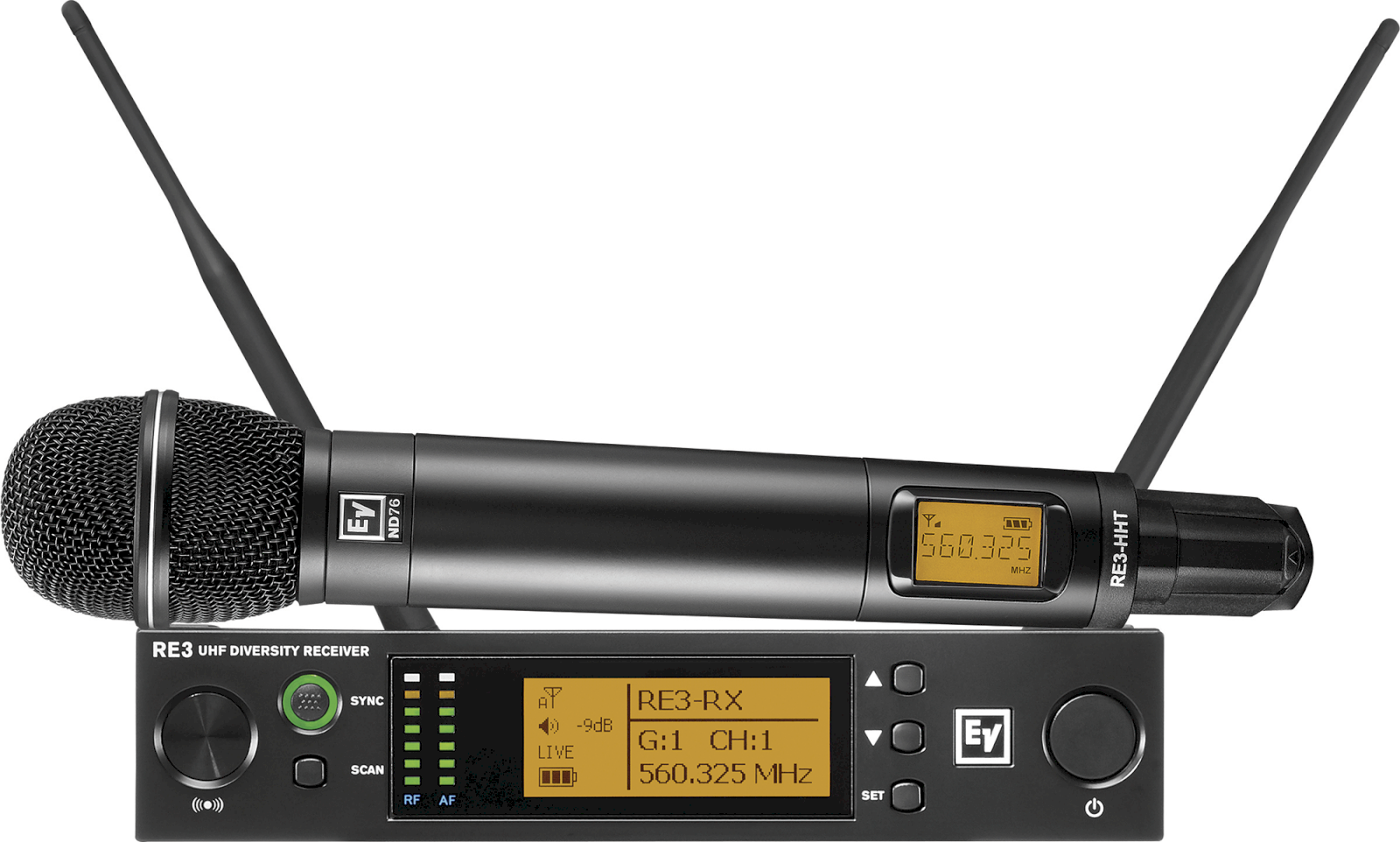 Electro-Voice RE3-ND76 - mikrofon bezprzewodowy doręczny, pasmo 5L (488-524 MHz)