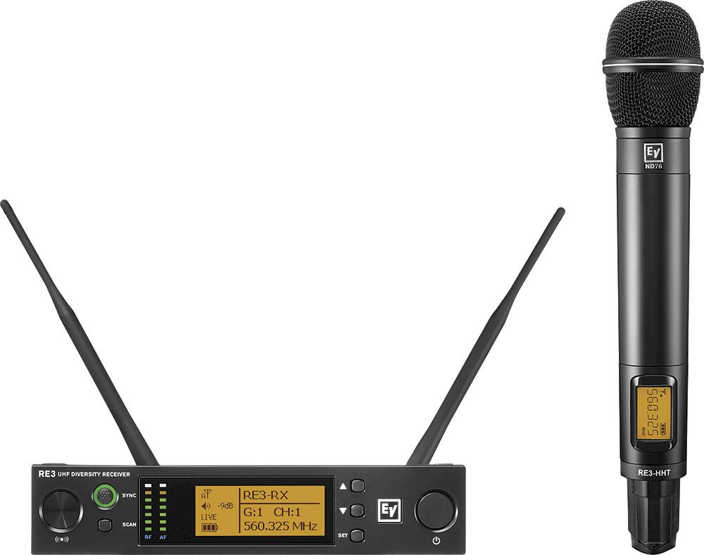 Electro-Voice RE3-ND76 - mikrofon bezprzewodowy doręczny, pasmo 5L (488-524 MHz)
