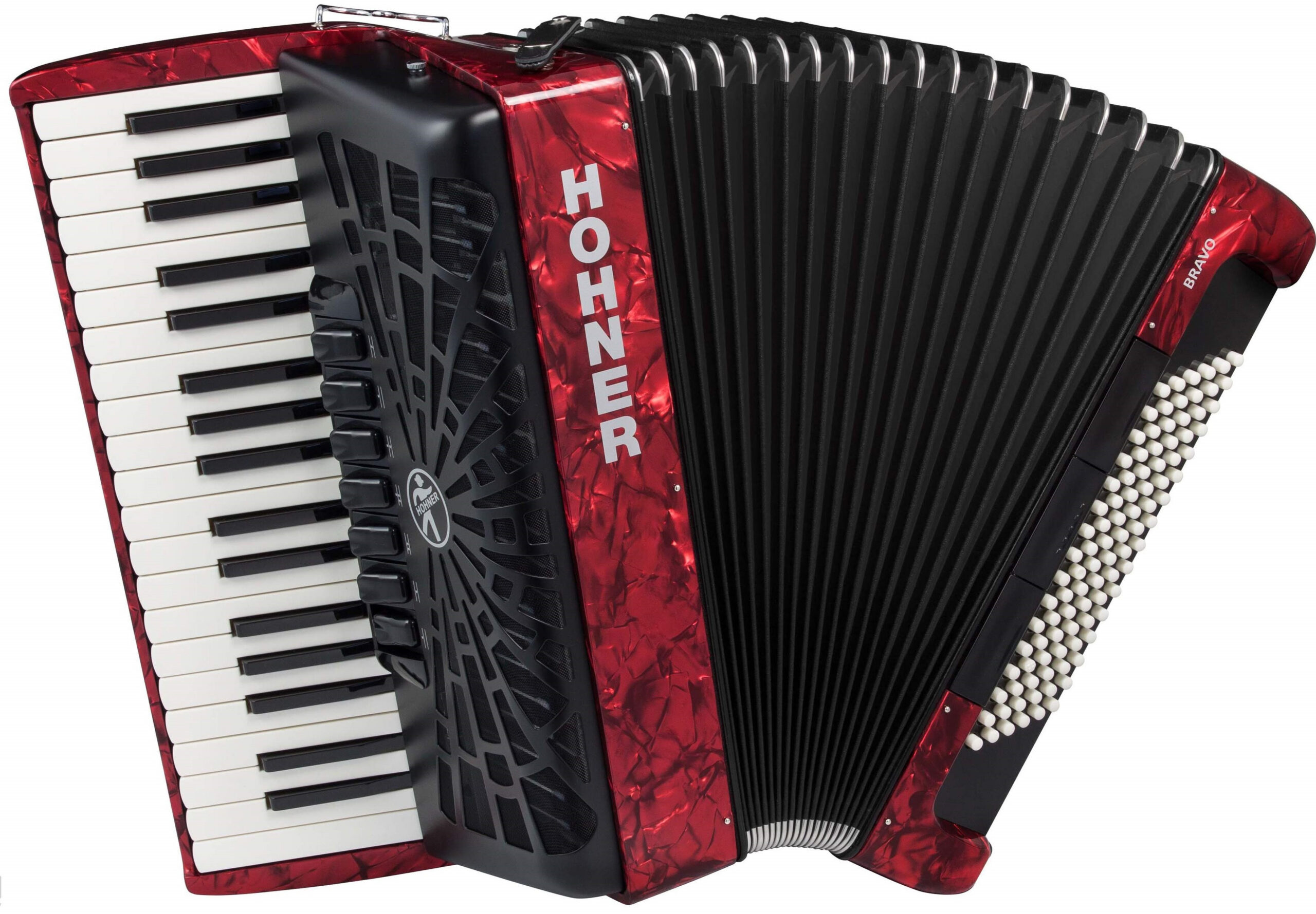 HOHNER BRAVO III 96 Akordeon 96-basowy czerwony z gig-bagiem w komplecie