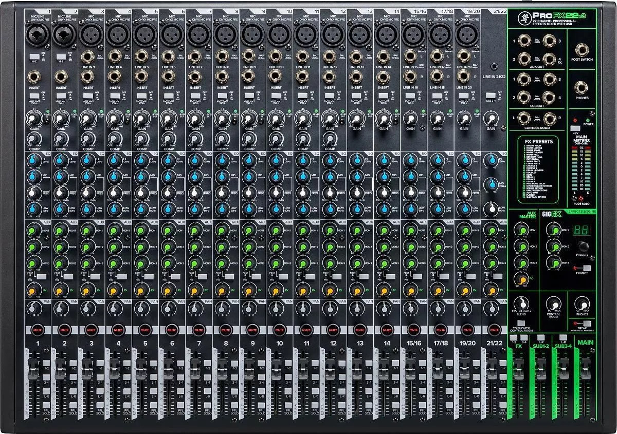MACKIE PROFX 22 v3 - 22-kanałowy mixer audio