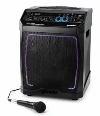 GEMINI MPA-3600 Przenośny system PA, 2 kanały, BT,USB, akumulator, diody LED, wózek