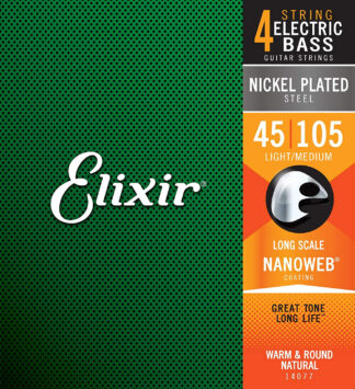 Elixir 14077 Nanoweb - struny do gitary basowej