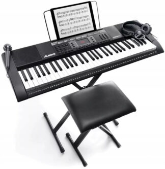 Alesis Harmony 61 - keyboard z ławą, pulpitem, statywem, mikrofonem oraz słuchawkami!