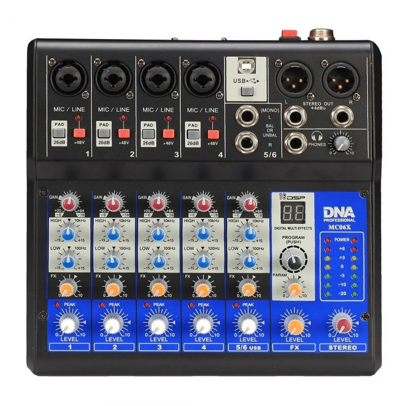 DNA MC06X - analogowy mikser audio z procesorem DSP