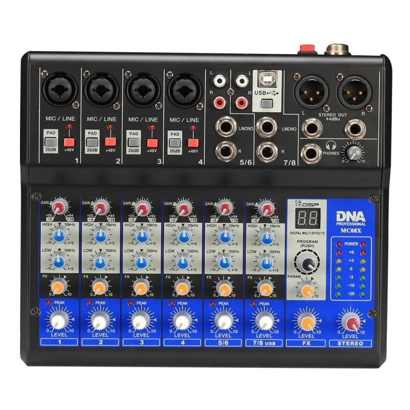 DNA MC08X - analogowy mikser audio z procesorem DSP