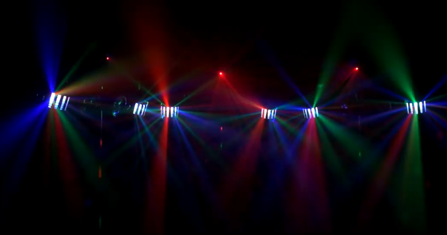 LIGHT4ME BELKA LED PAR DERBY LASER multiefekt świetlny zestaw oświetlenie disco