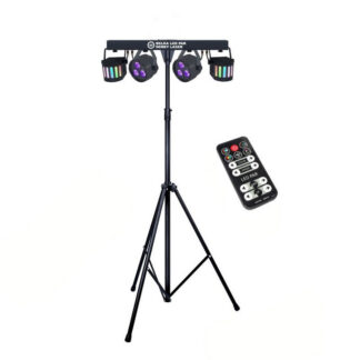 LIGHT4ME BELKA LED PAR DERBY LASER multiefekt świetlny zestaw oświetlenie disco
