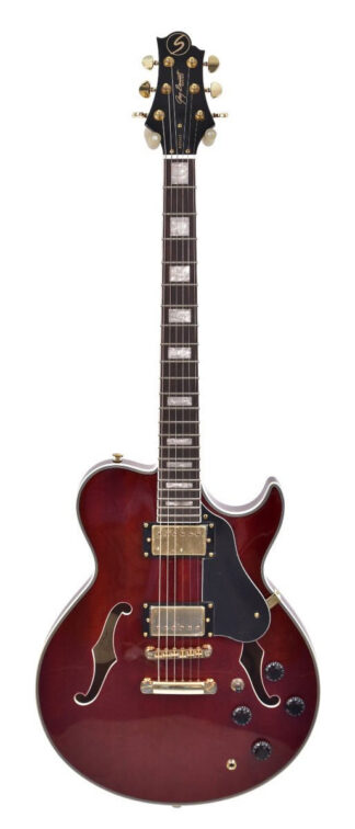 Samick RL-4 TR - gitara elektryczna typ Semi Hollow Body Transparent Red