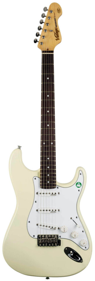 VINTAGE V6VW Gitara elektryczna stratocaster, kolor Vintage White