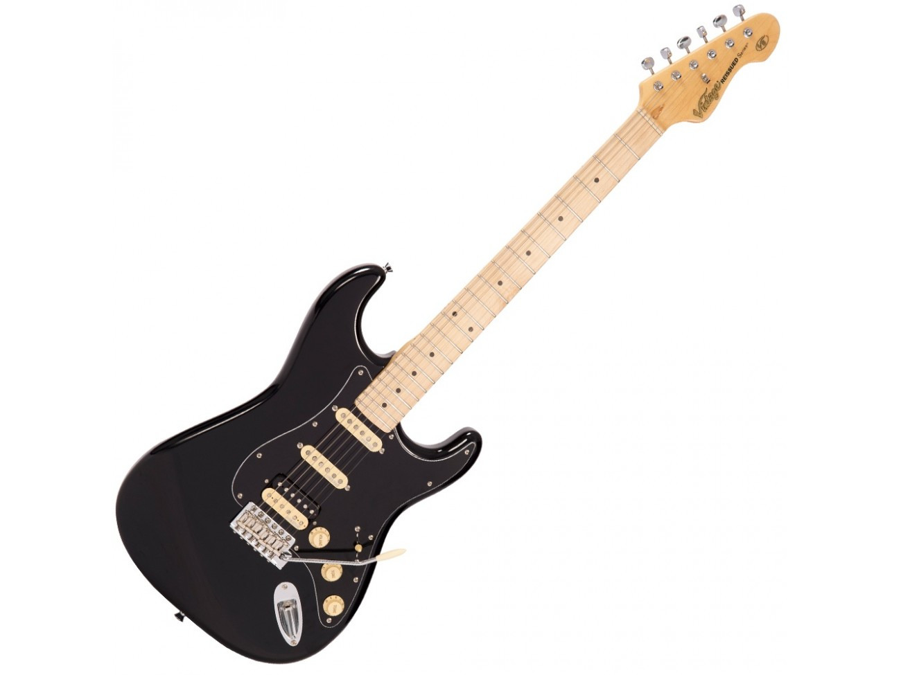 VINTAGE V6HMBB Gitara elektryczna stratocaster, kolor Boulevard Black