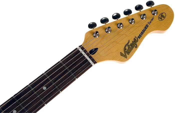 VINTAGE V6 BB Gitara elektryczna stratocaster, kolor Boulevard Black