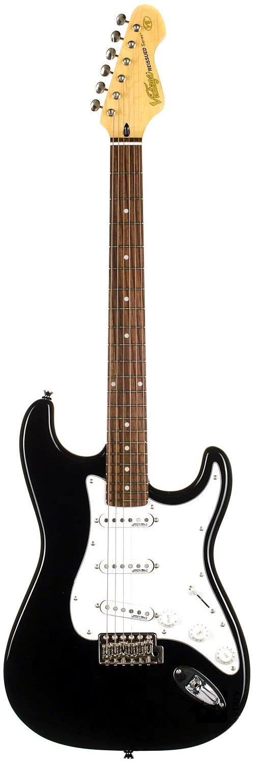 VINTAGE V6 BB Gitara elektryczna stratocaster, kolor Boulevard Black