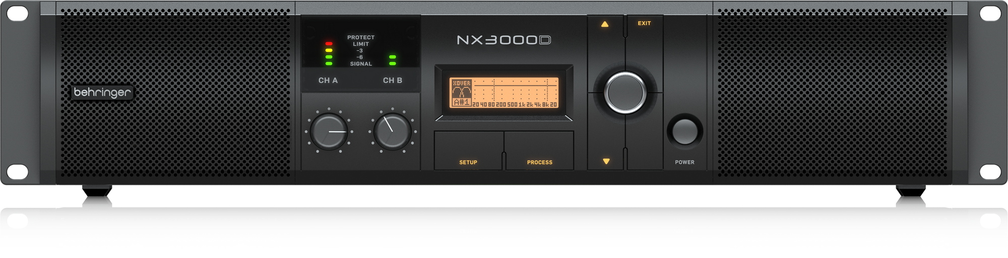 BEHRINGER NX3000D wzmacniacz, końcówka mocy 3000W, procesor DSP wbudowany
