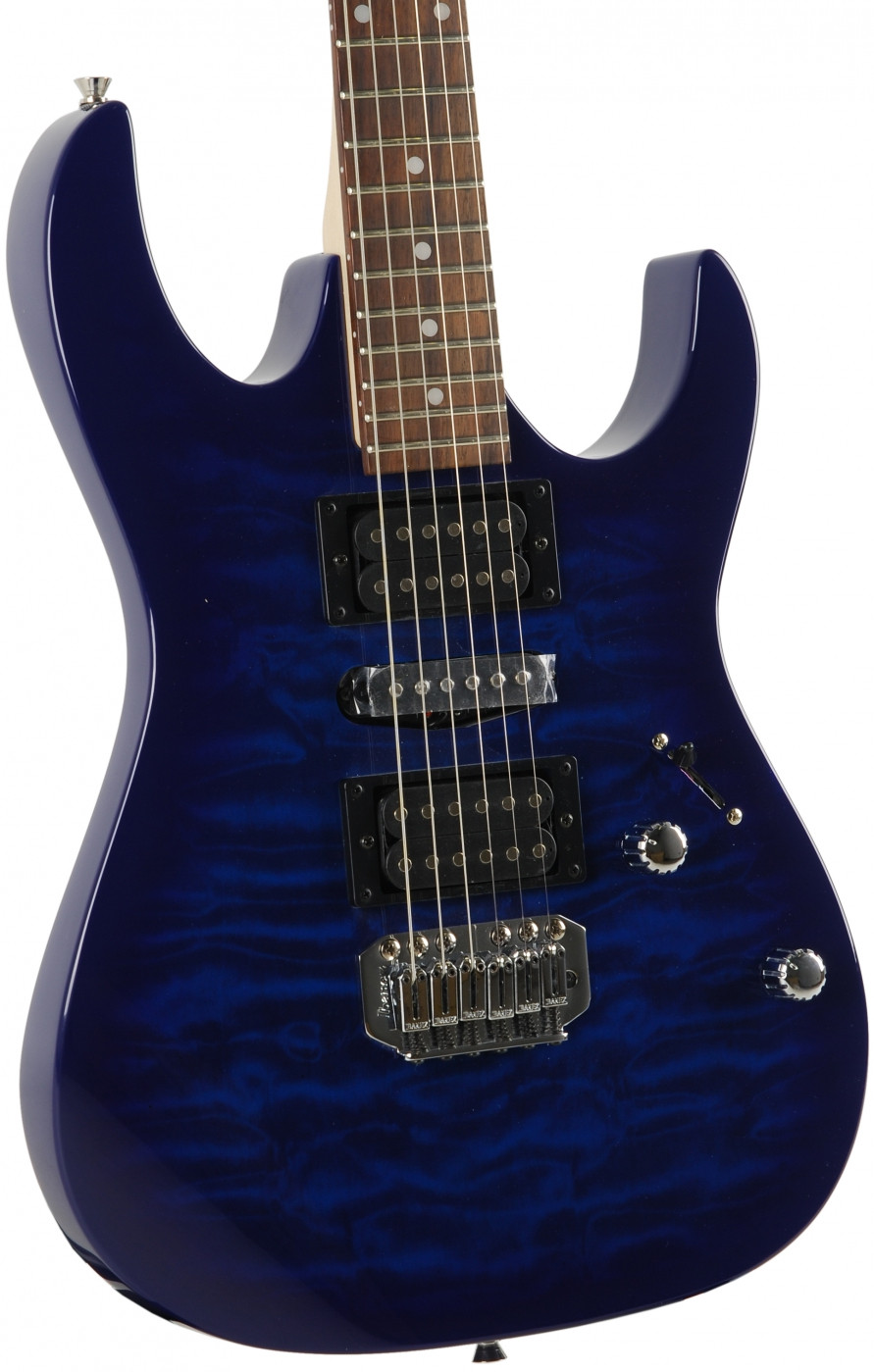Ibanez GRX 70 QA TBB Transparent Blue Burst - gitara elektryczna
