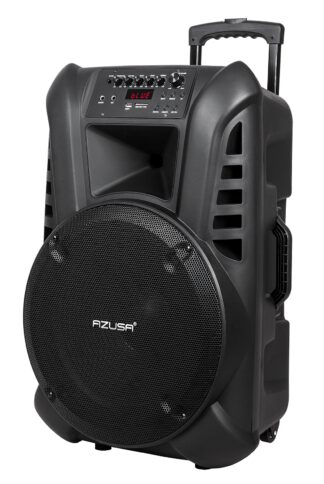 AZUSA MIK0134EU Kolumna aktywna ( z 2 mikrofonami bezprzewodowymi, SD, Bluetooth, USB) 15" 120W