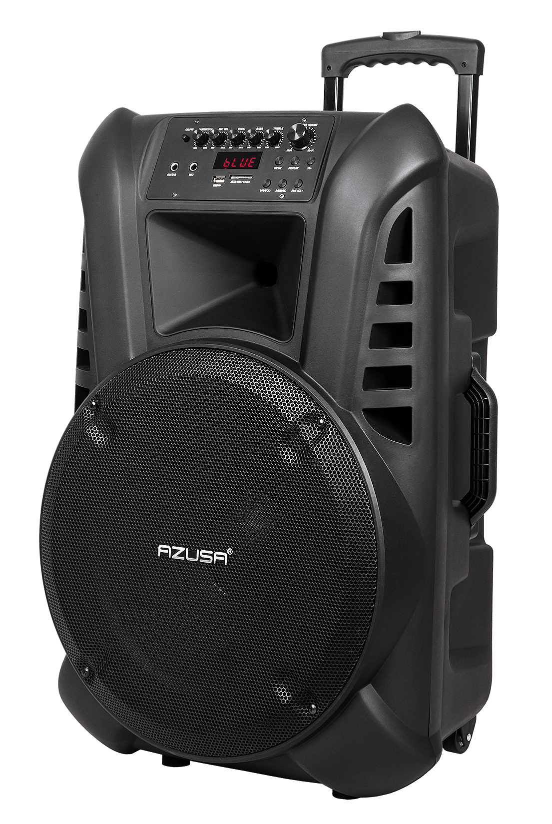 AZUSA MIK0134EU Kolumna aktywna ( z 2 mikrofonami bezprzewodowymi, SD, Bluetooth, USB) 15" 120W