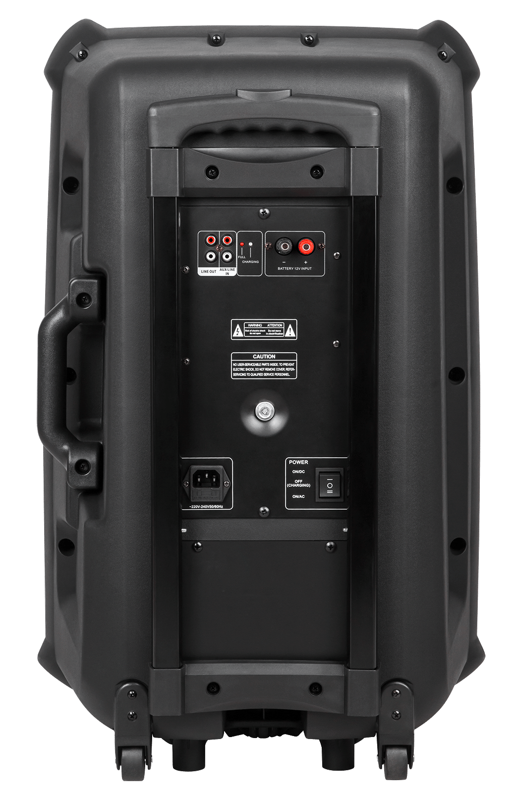 AZUSA MIK0134EU Kolumna aktywna ( z 2 mikrofonami bezprzewodowymi, SD, Bluetooth, USB) 15" 120W