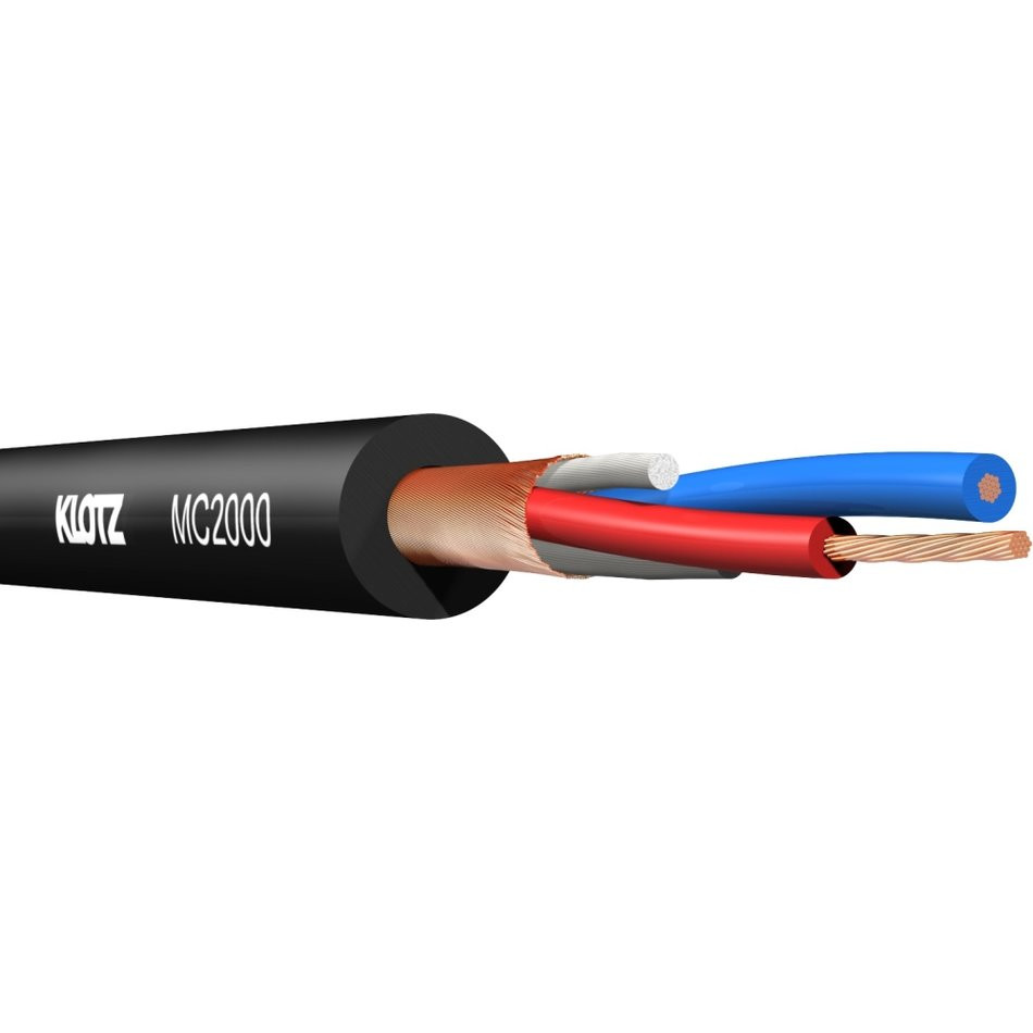 KLOTZ MC2000 BK Kabel mikrofonowy / symetryczny - Sprzedaż na metry (Rolka 100mb)