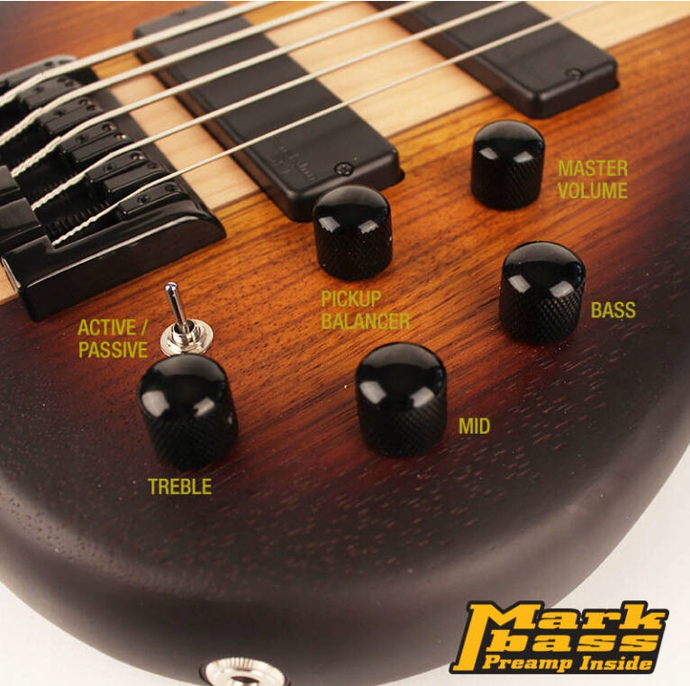 CORT C5 PLUS ZBMH OTAB - Gitara basowa 5-strunowa z preampem Markbass