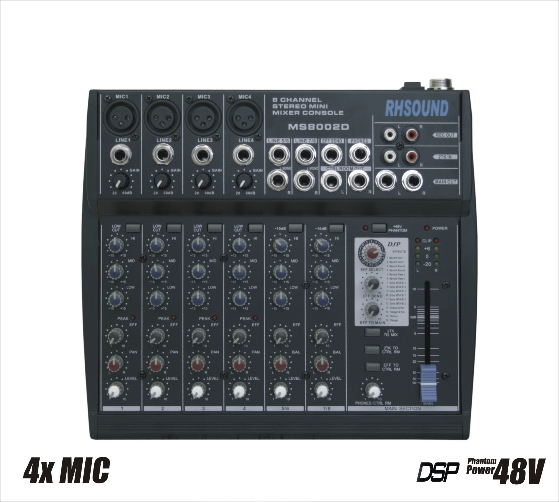 RH Sound MS-802D Mikser dźwięku z procesorem DSP