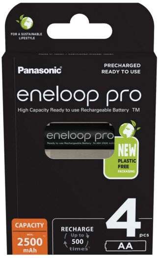 Akumulatorki AA 2500 mAh PANASONIC Eneloop Pro (4 sztuki w zestawie)