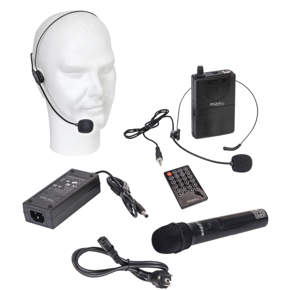 Kolumna IBIZA Sound PORT15UHF-MKII 400 W czarny - kolumna akumulatorowa Karaoke Piknikowa