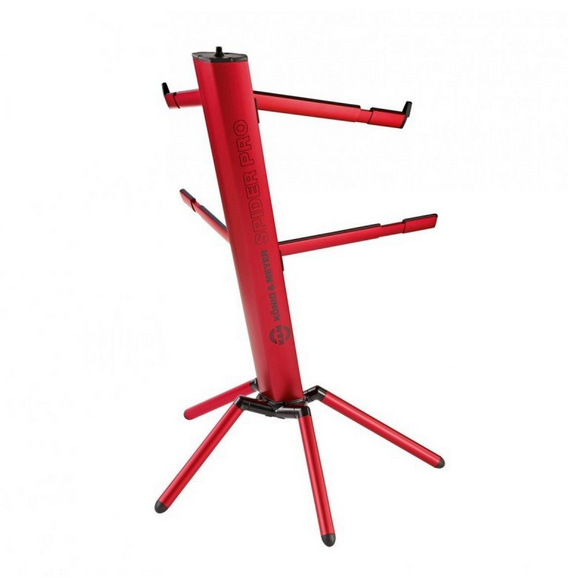 K&M Spider Pro RED - statyw klawiszowy podwójny