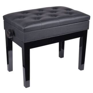 ŁAWA NN-2 BK ława do pianina ze schowkiem EKO-Skóra BK