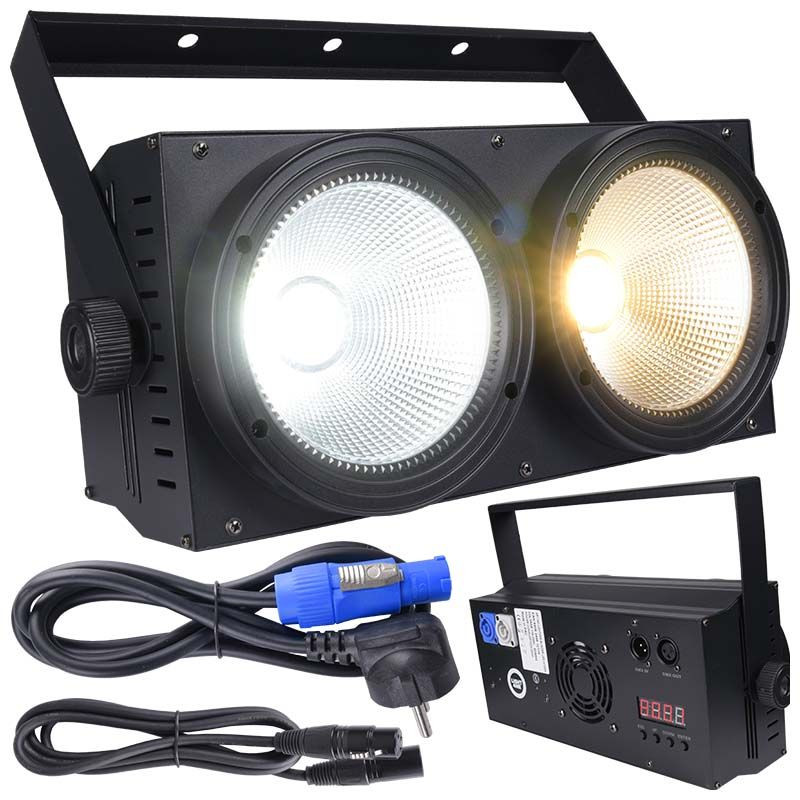 LIGHT4ME BLINDER LED 2x100W Oświetlacz sceniczny reflektor stroboskop