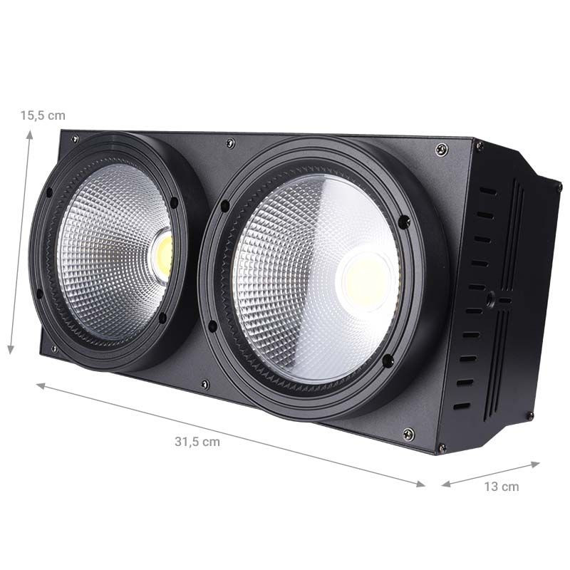 LIGHT4ME BLINDER LED 2x100W Oświetlacz sceniczny reflektor stroboskop