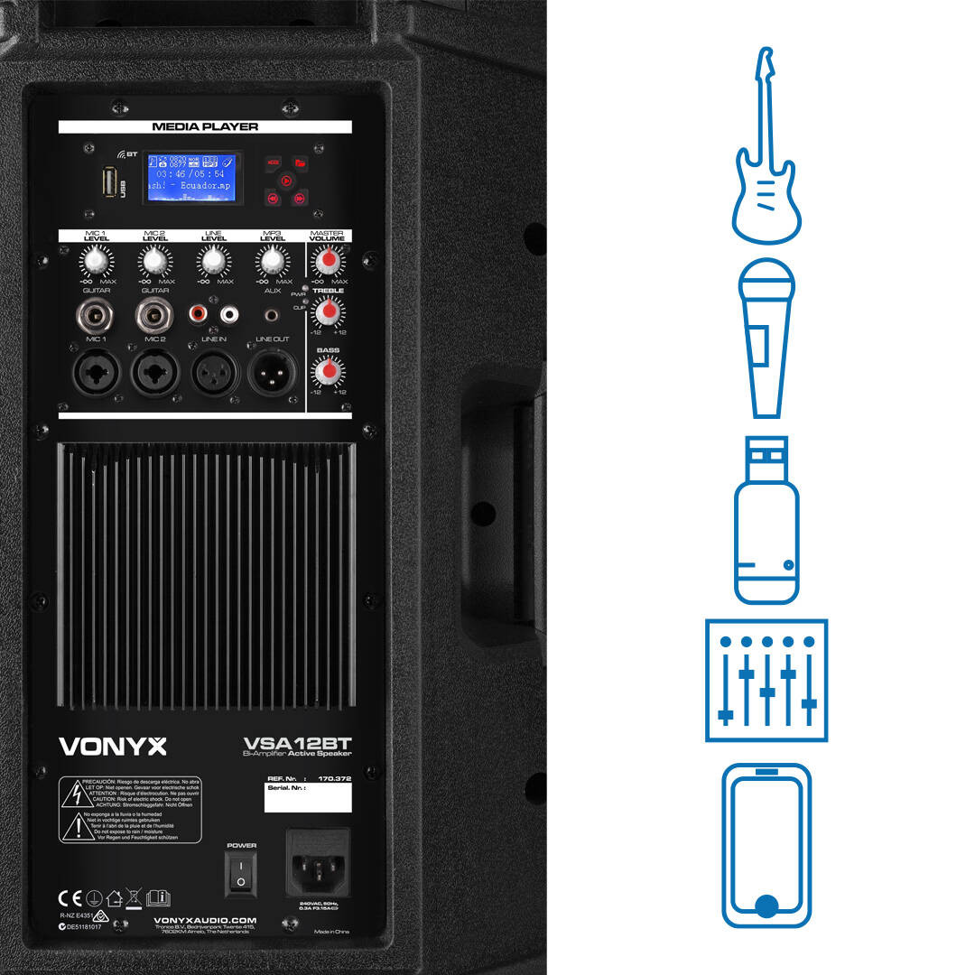 Vonyx VSA12BT - kolumna aktywna