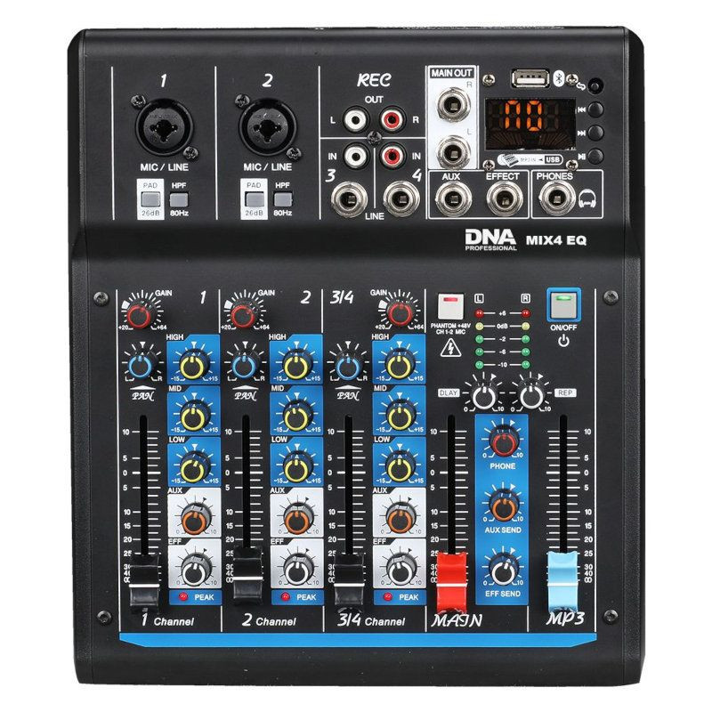 Dna MIX 4 EQ - mikser audio USB MP3 Bluetooth analogowy 4 kanały