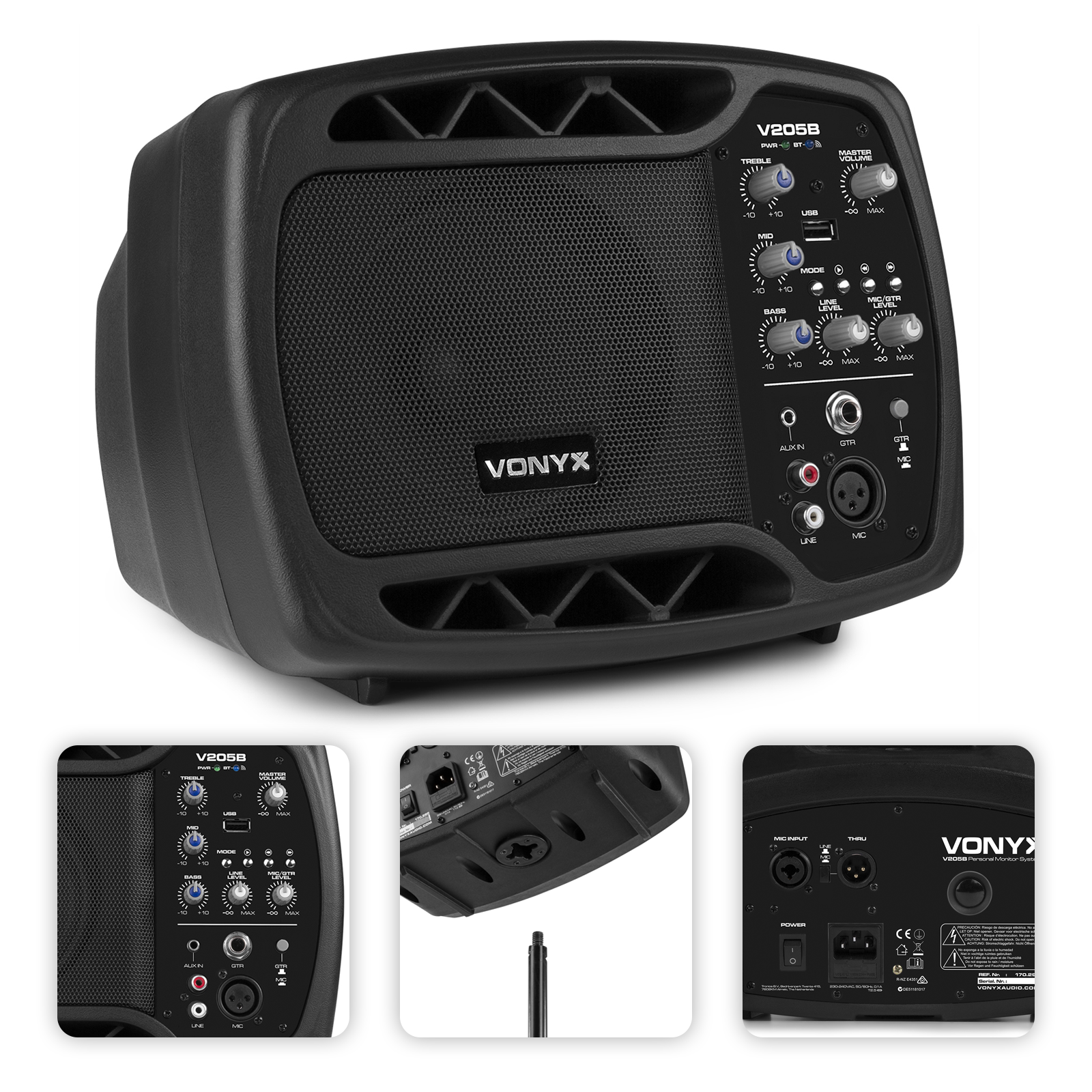 Vonyx V205B - kolumna aktywny PA system BT/ USB