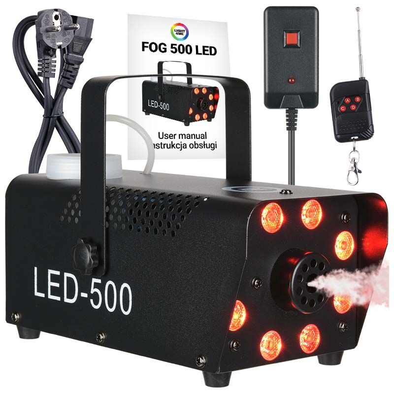 LIGHT4ME FOG 500 LED - wytwornica dymu mgły na pilota