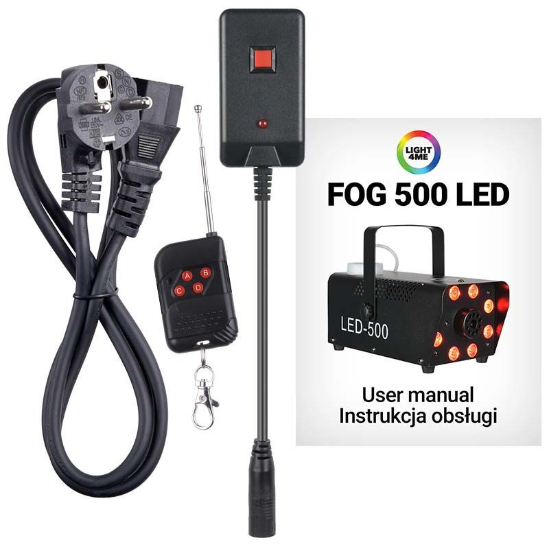 LIGHT4ME FOG 500 LED - wytwornica dymu mgły na pilota