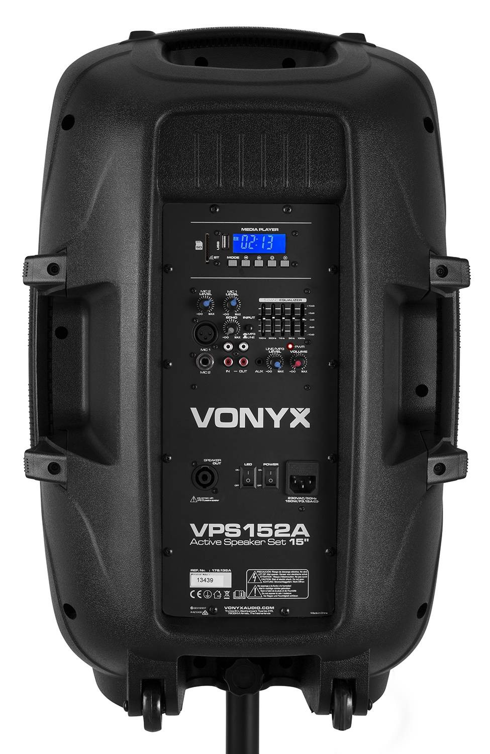 Vonyx VPS152A 1000W + statywy + mikrofon - aktywny zestaw nagłośnieniowy