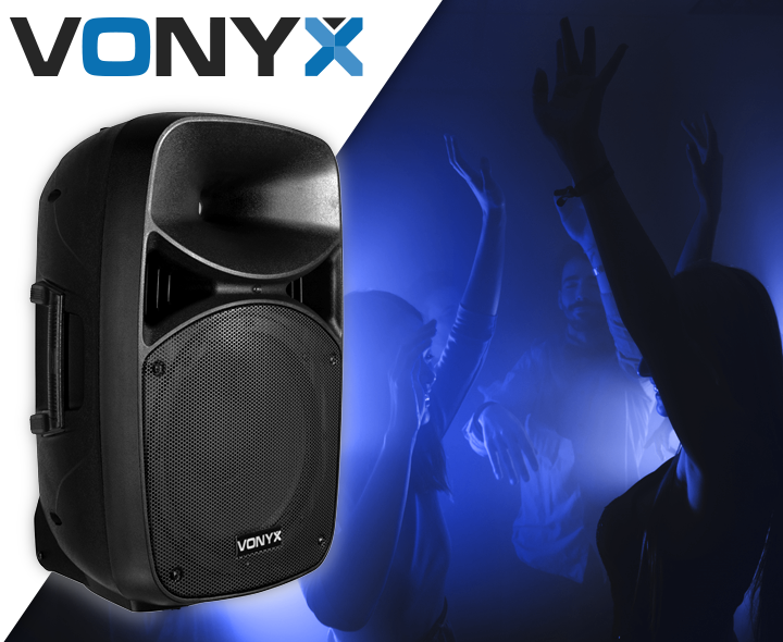 Vonyx VPS152A 1000W + statywy + mikrofon - aktywny zestaw nagłośnieniowy