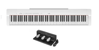 Yamaha P-225 WH – pianino cyfrowe + zestaw pedałów Yamaha FC-35