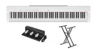 Yamaha P-225 WH – pianino cyfrowe + zestaw pedałów Yamaha FC-35