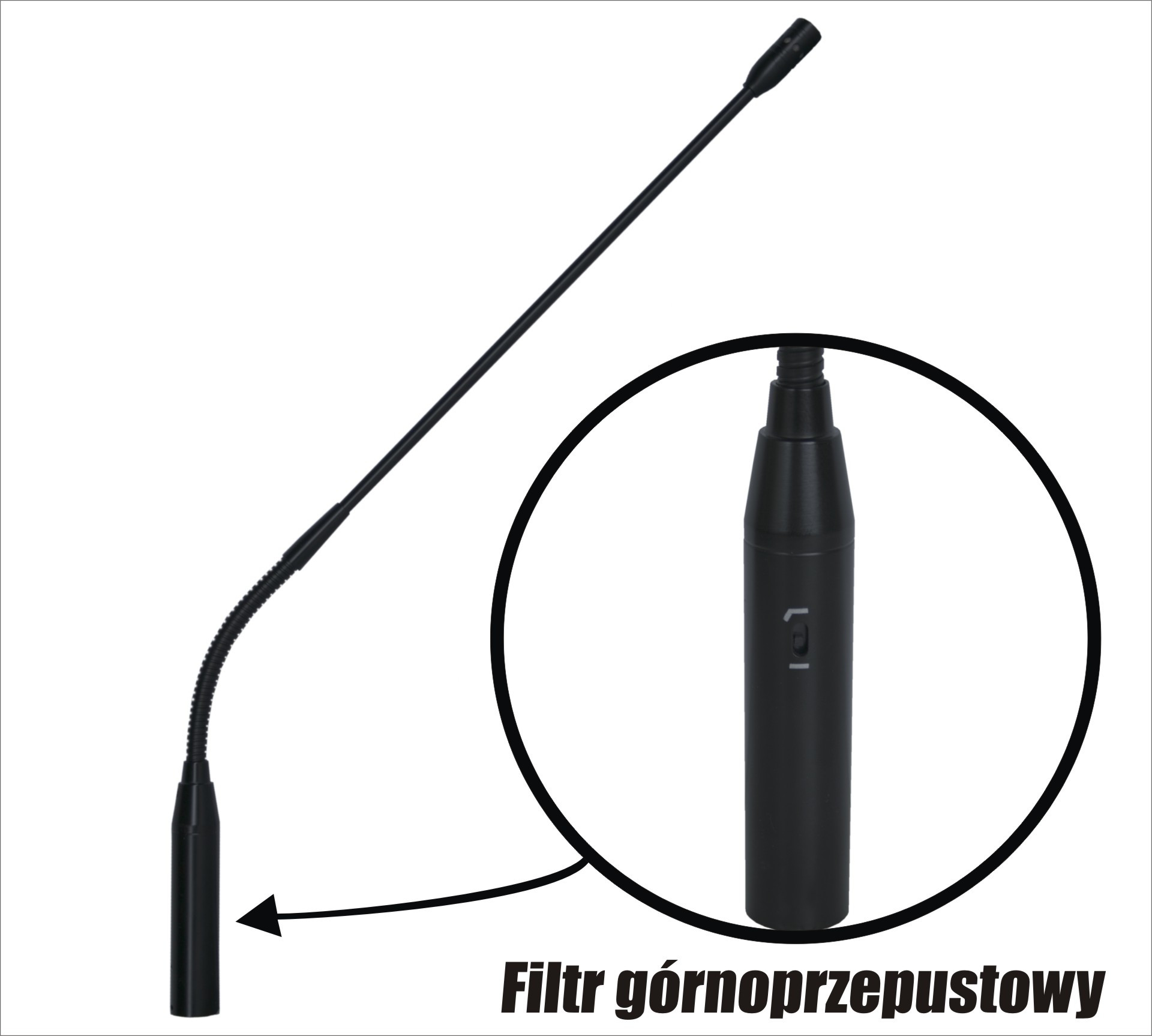 RH Sound CM 400 + RX 04 - mikrofon gęsia szyja + statyw
