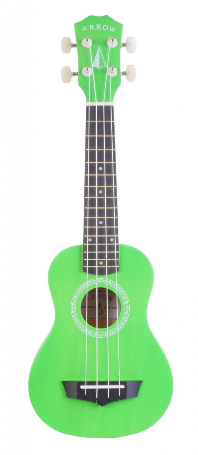 Arrow PB-10 Green - ukulele sopranowe z pokrowcem