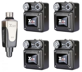 XVive U4 SET R4 In-Ear Monitor - Zestaw odsłuchowy bezprzewodowy 2.4 GHz