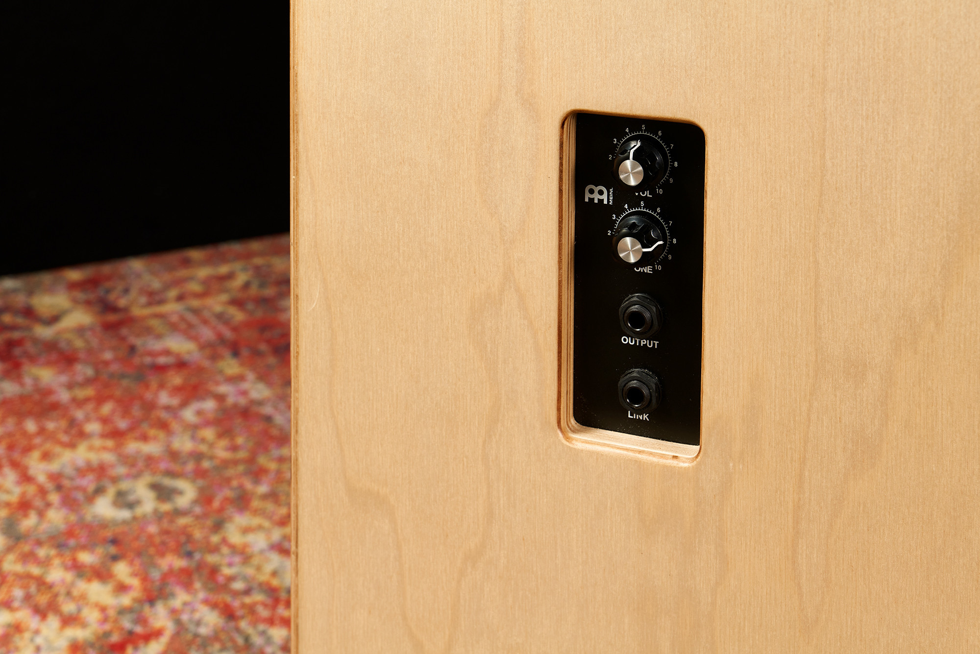 MEINL Percussion Artisan Edition Pickup Cajon Soleá Line Dark Olive Burst - cajon PAESLDOB