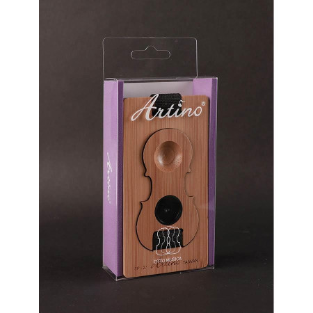Artino SP-27 - podstawka pin stoper pod nóżkę wiolonczelową ARTINO (drewniana z paskiem w kształcie instrumentu)