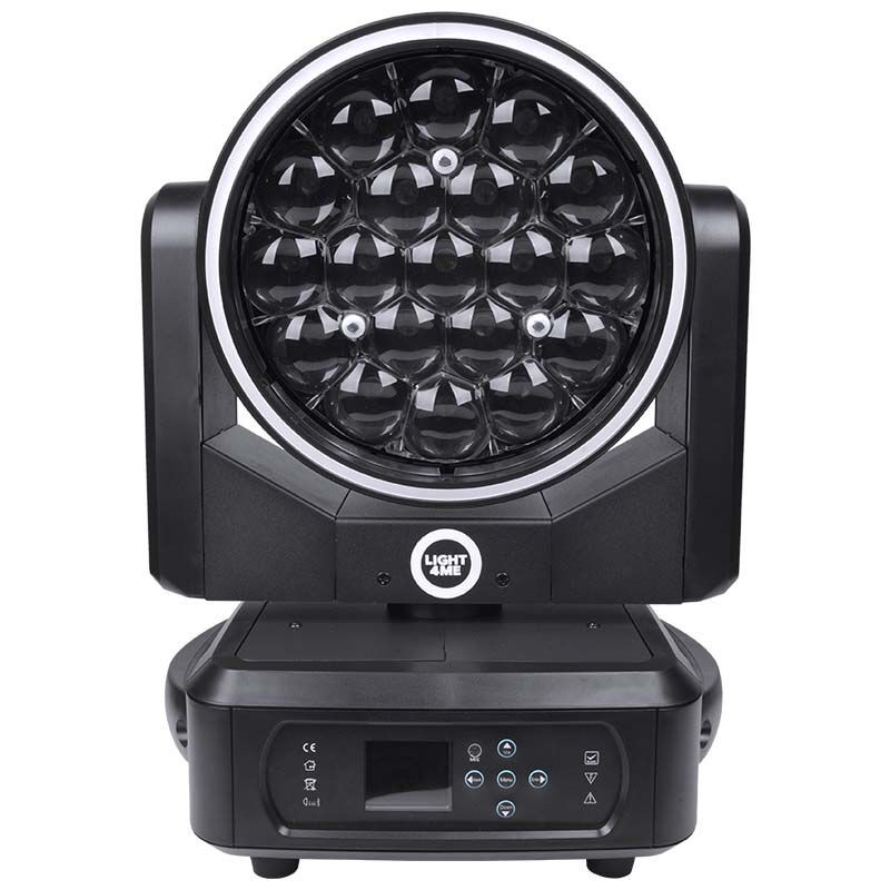 LIGHT4ME ZOOM WASH 19X15 RING - głowica ruchoma LED oświetlenie sceniczne