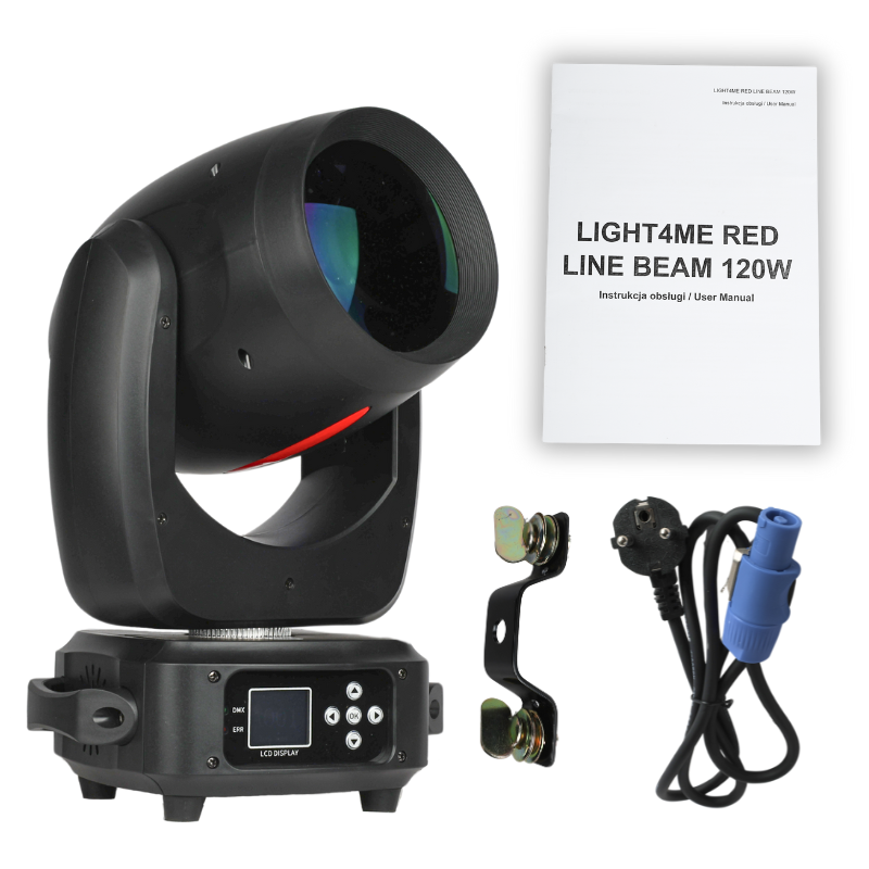 LIGHT4ME RED LINE BEAM 120W Głowica ruchoma LED oświetlenie sceniczne