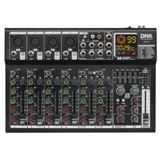 DNA QFX8 - analogowy mikser dźwięku 8 kanałów Bluetooth USB MP3 Phantom +48V DSP